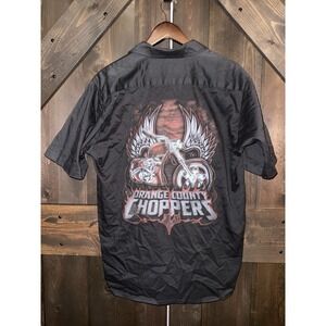 Orange County Choppers Men's L Large Employee‎ Button Down  Shirt